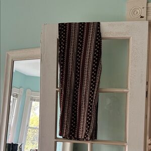 Patterned Black and Brown Pants